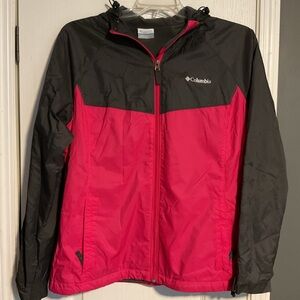 NWOT Columbia Black and Pink Fleece Jacket Women’s Sz L Lightweight Outdoor